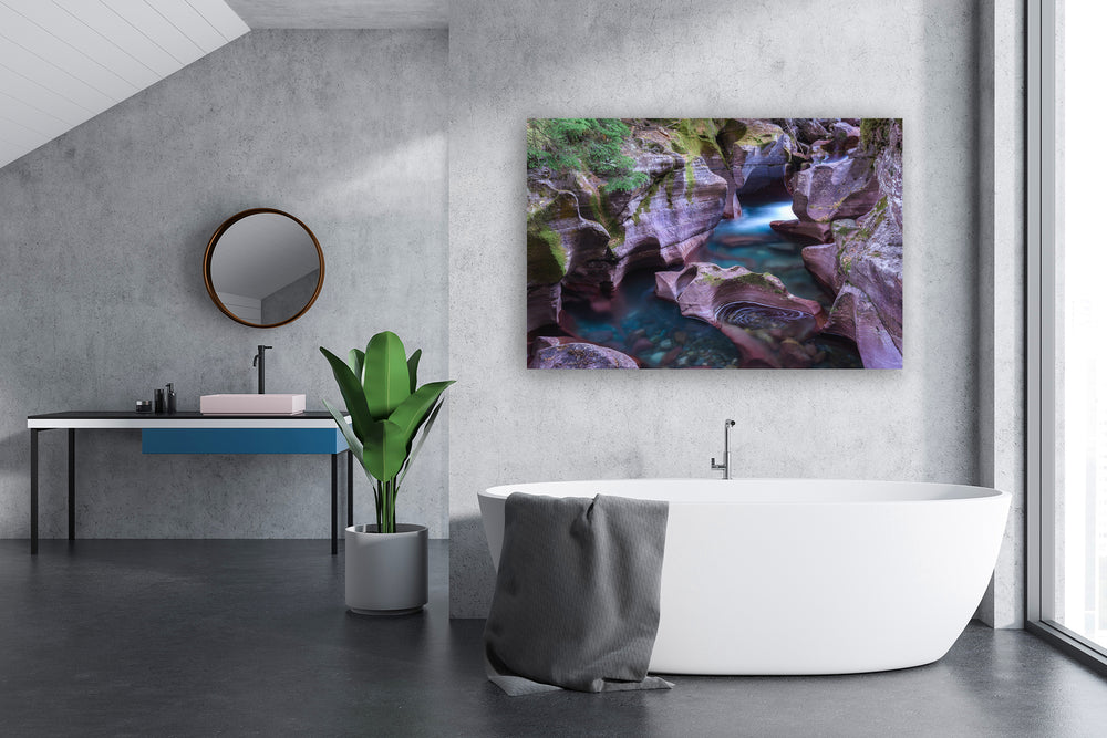 Avalanche Gorge, Glacier National Park, MT - Metal Print