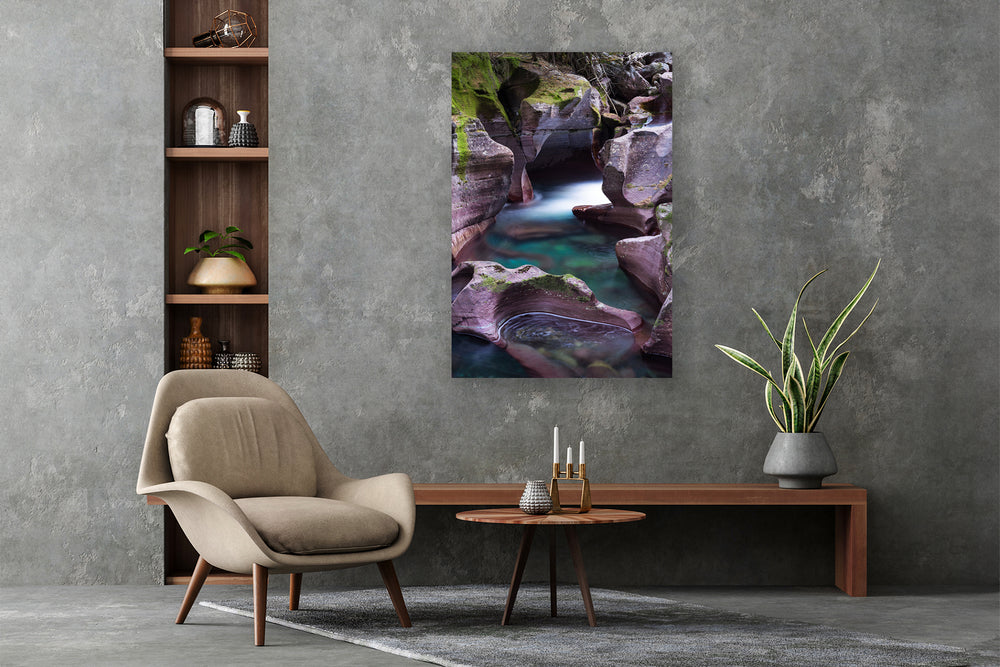 Avalanche Gorge, Glacier National Park, MT Vertical - Metal Print