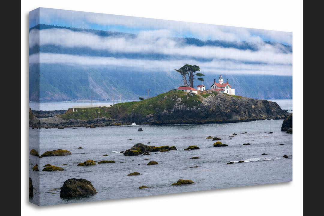 Battery Point Lighthouse, Crescent City, CA - Canvas Gallery Wrap