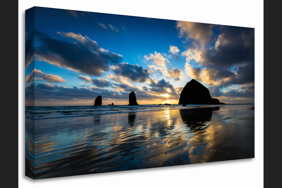 Cannon Beach Reflection, Oregon Coast - Canvas Gallery Wrap