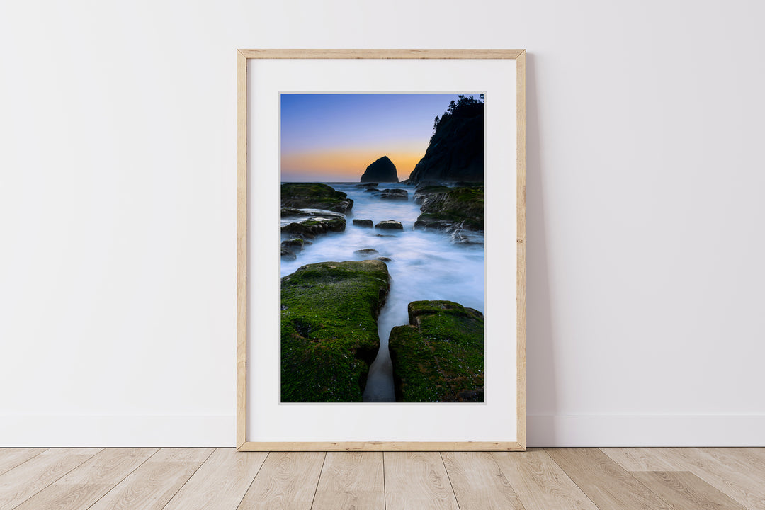 Cape Kiwanda at Dusk, Oregon Coast - Framed Lustre Print