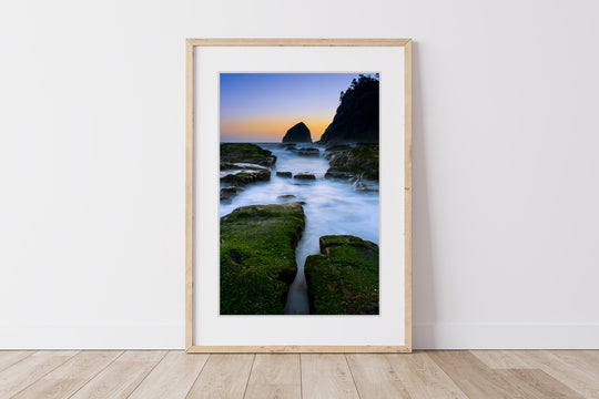 Cape Kiwanda at Dusk, Oregon Coast - Framed Lustre Print