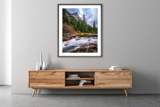 Cascade Canyon, Grand Teton National Park, WY - Framed Lustre Print on Wall