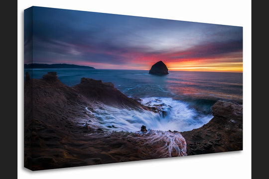 Cape Kiwanda Sunset, Oregon Coast - Canvas Gallery Wrap