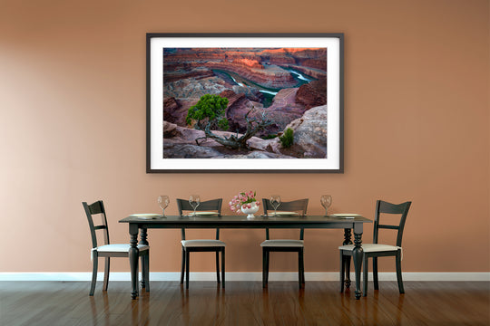 Dead Horse Point State Park at Sunrise, UT - Framed Lustre Print on Wall