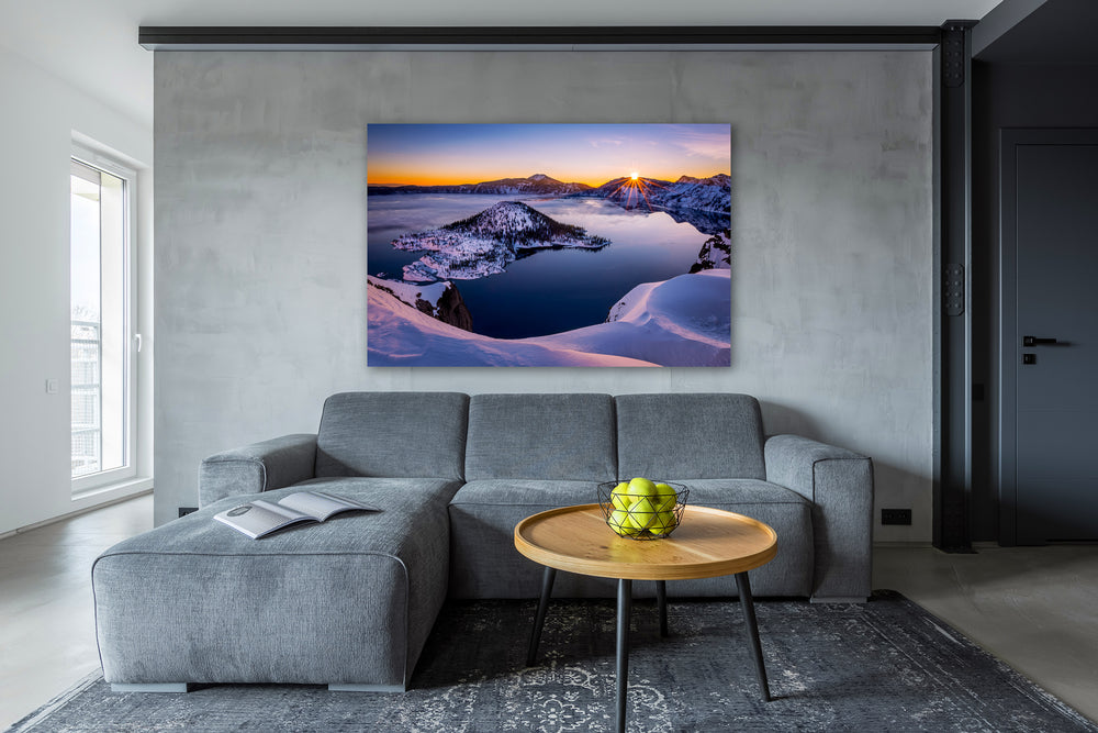 Sunrise at Crater Lake National Park, OR - Metal Print