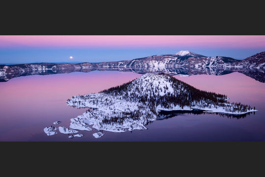 Full Moon over Wizard Island, Crater Lake National Park, Oregon