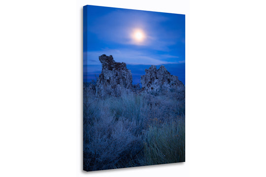 Moonrise over Tufas, Mono Lake, CA - Canvas Gallery Wrap