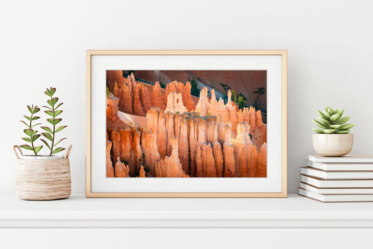 Hoodoos at Sunrise, Bryce Canyon National Park, UT - Framed Lustre Print