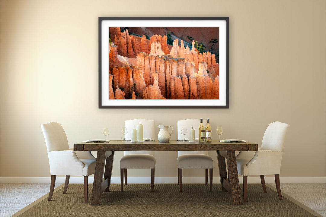 Hoodoos at Sunrise, Bryce Canyon National Park, UT - Framed Lustre Print on Wall
