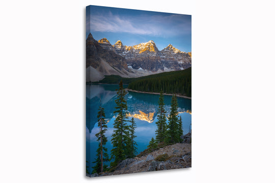 Moraine Lake at Sunrise, Banff National Park, AB - Canvas Gallery Wrap
