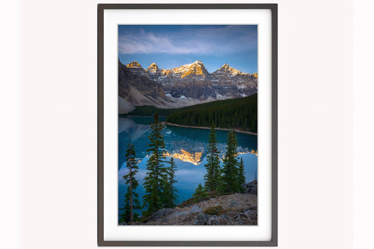 Moraine Lake at Sunrise, Banff National Park, AB - Framed Lustre Print