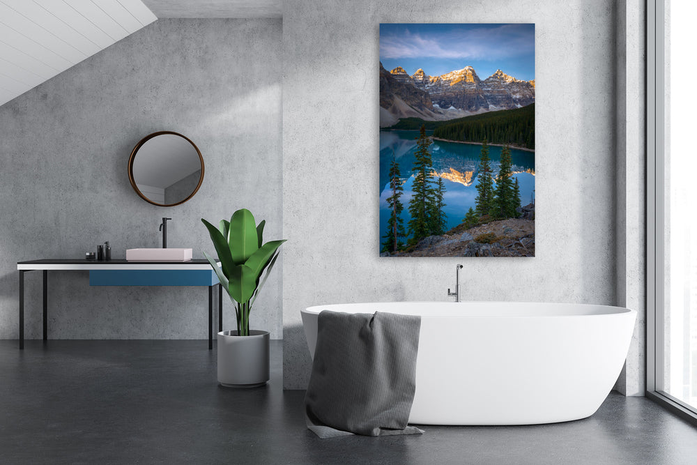 Moraine Lake at Sunrise, Banff National Park, AB - Metal Print