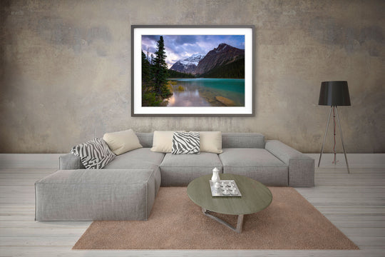 Mount Edith Cavell, Jasper National Park, AB - Framed Lustre Print on Wall