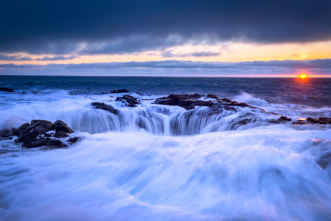 Sunset at Thor's Well, Oregon Coast