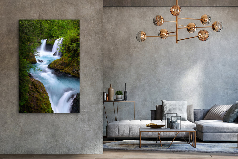 Spirit Falls, Columbia River Gorge, WA (Vertical) - Metal Print