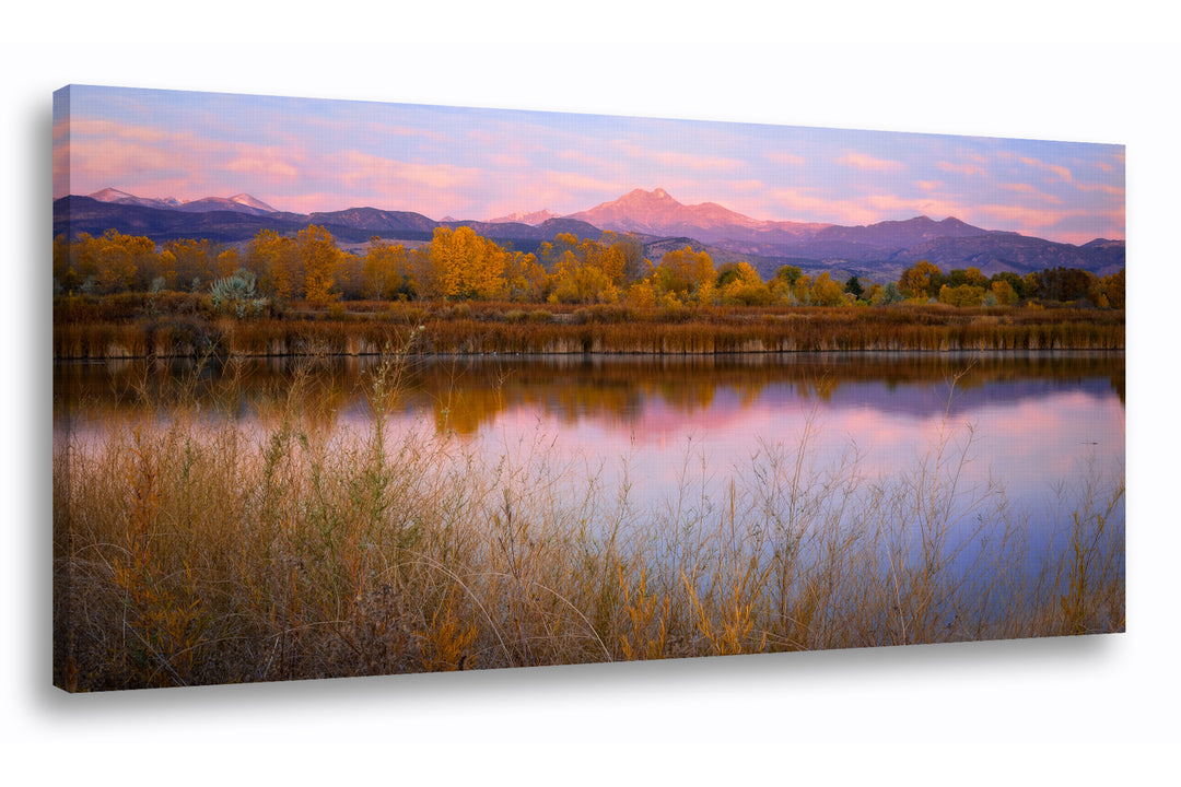 Longs Peak Reflected in Pond, CO - Canvas Gallery Wrap