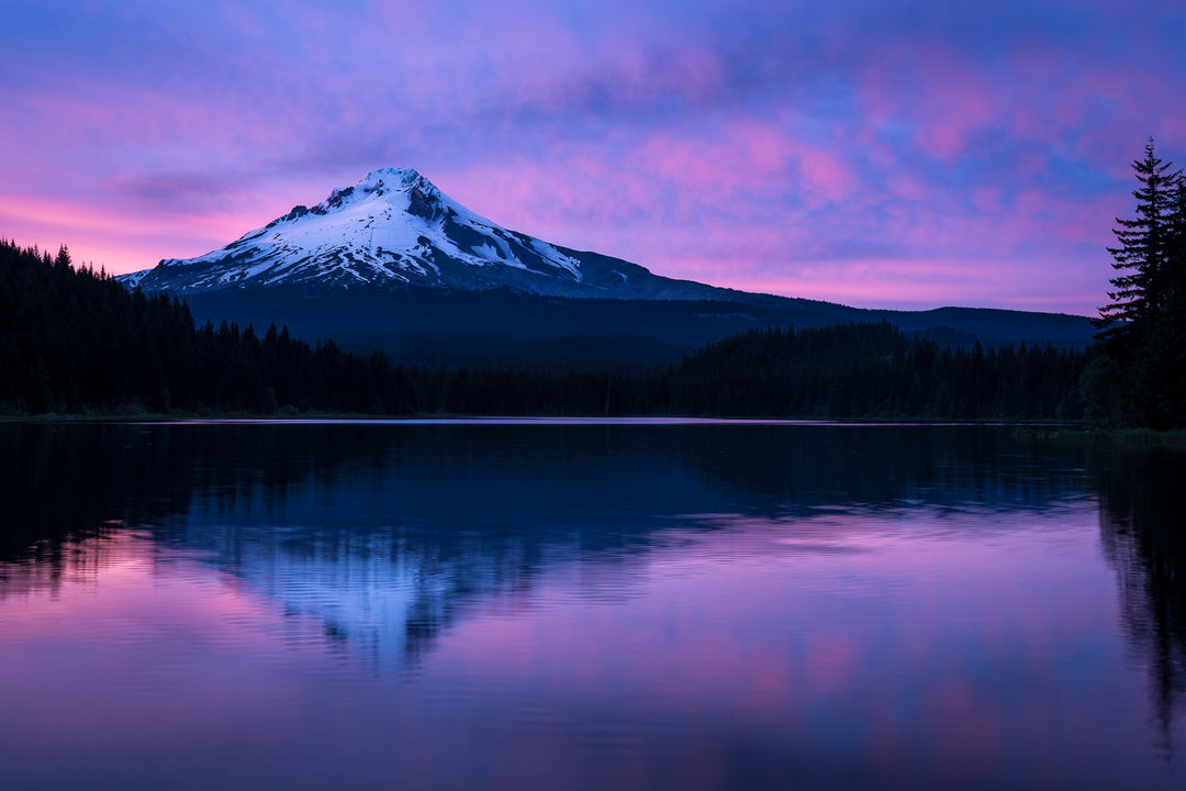 Trillium Lake and Mount Hood at Sunset, OR