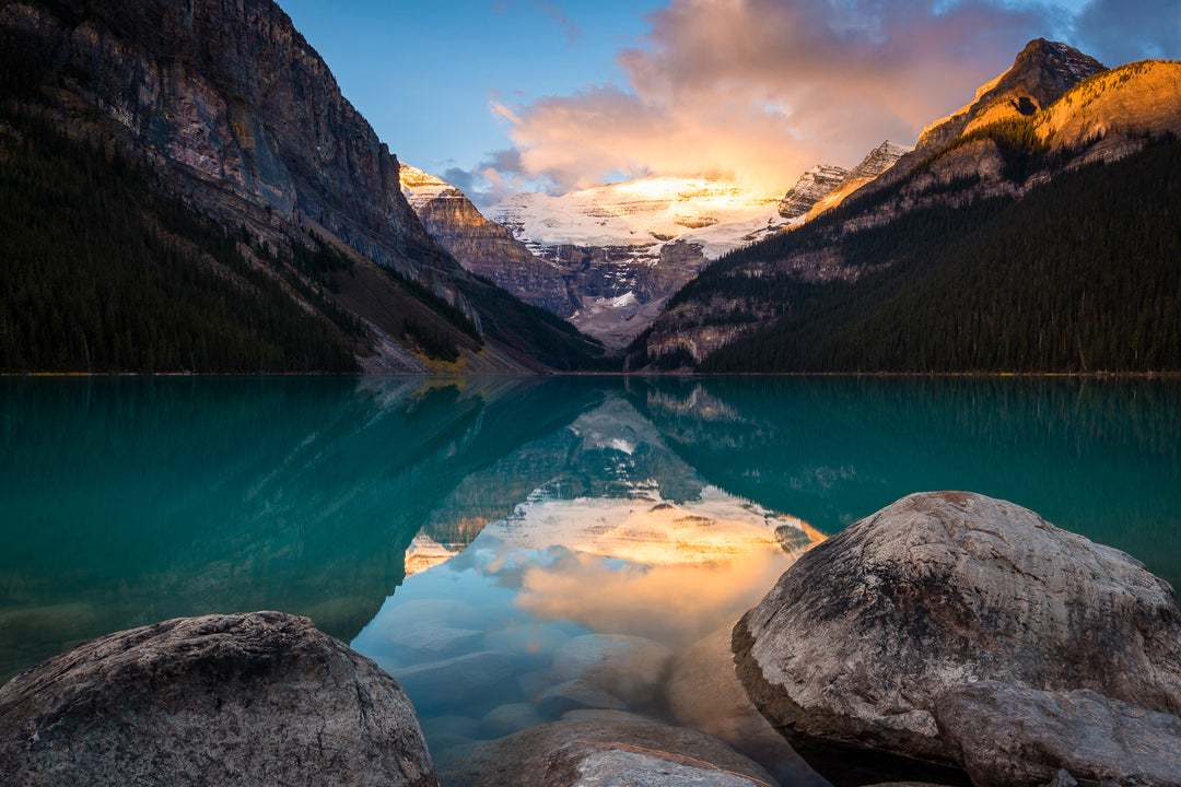 Mount Victoria Reflected in Lake Louise, Banff, AB