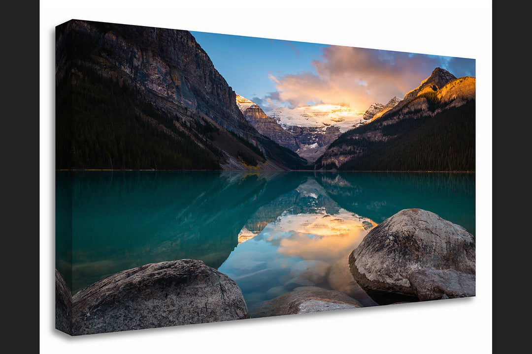 Mount Victoria Reflected in Lake Louise, Banff, AB - Canvas Gallery Wrap