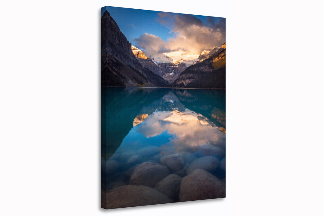 Mount Victoria Reflected in Lake Louise, Banff, AB - Canvas Gallery Wrap