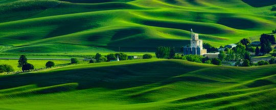 Grain Elevator in the Palouse Hills, WA