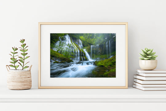 Panther Creek Falls, WA - Framed Lustre Print