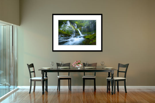 Panther Creek Falls, WA - Framed Lustre Print on Wall