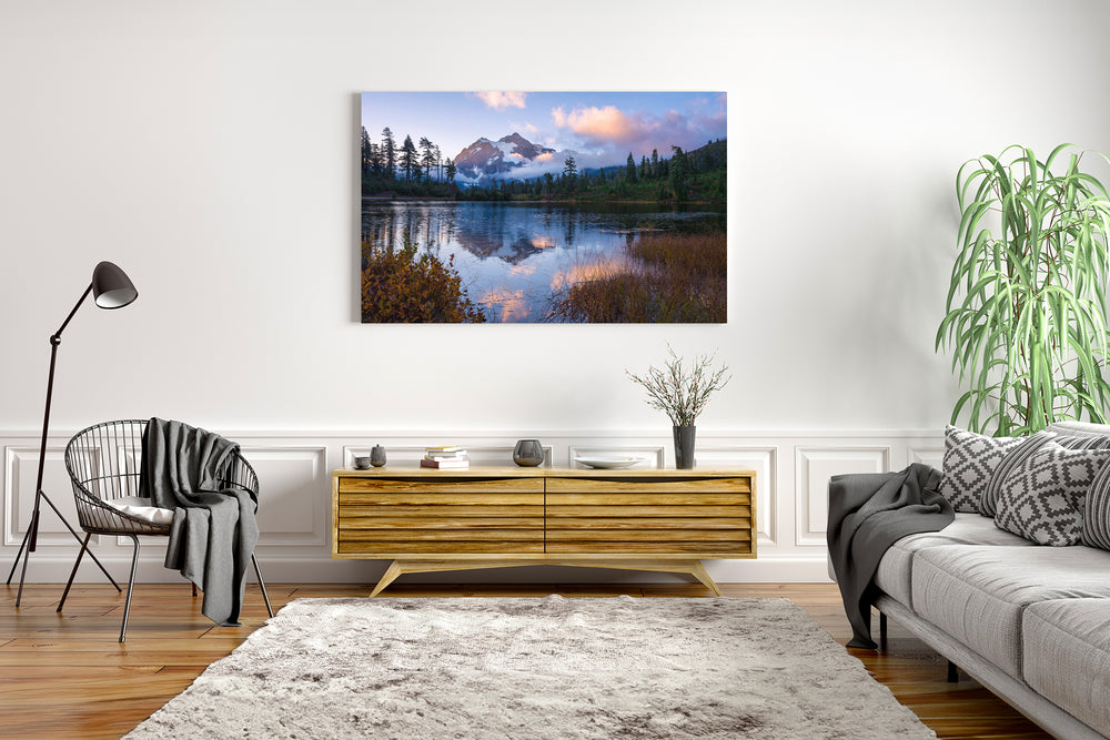 Mount Shuksan Reflected in Picture Lake, WA - Metal Print