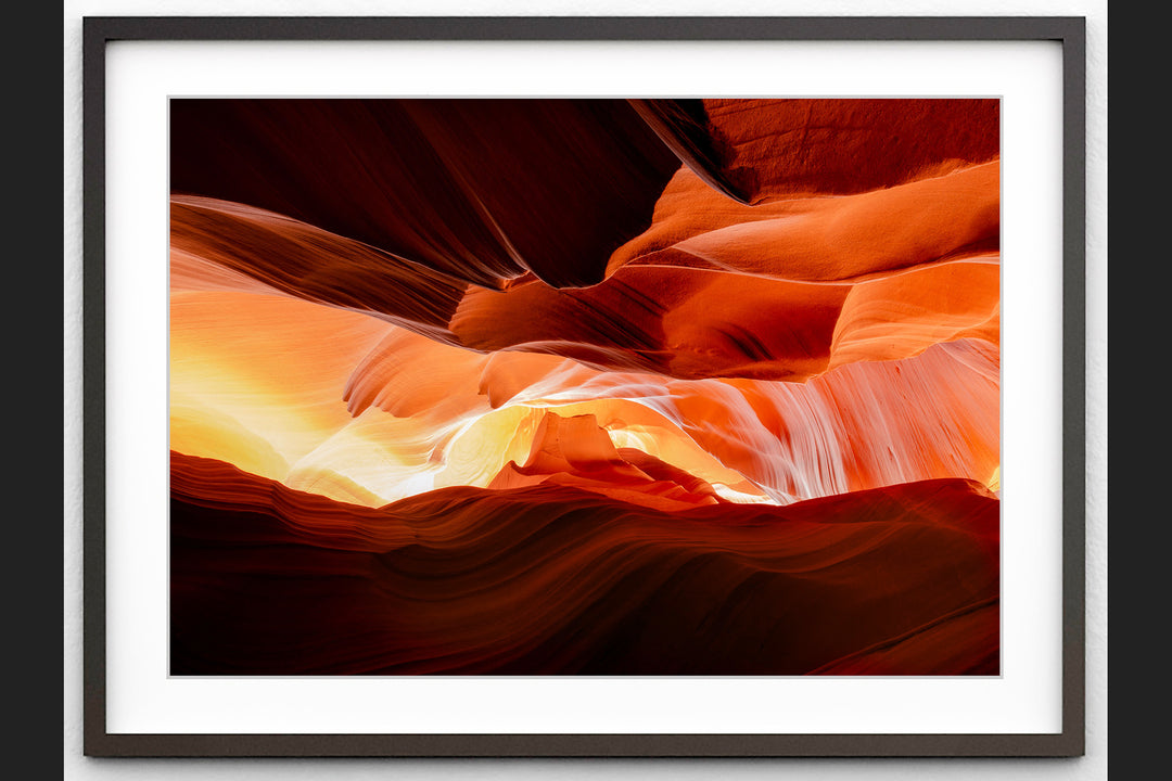Abstract of Sandstone, Antelope Canyon, AZ - Framed Lustre Print