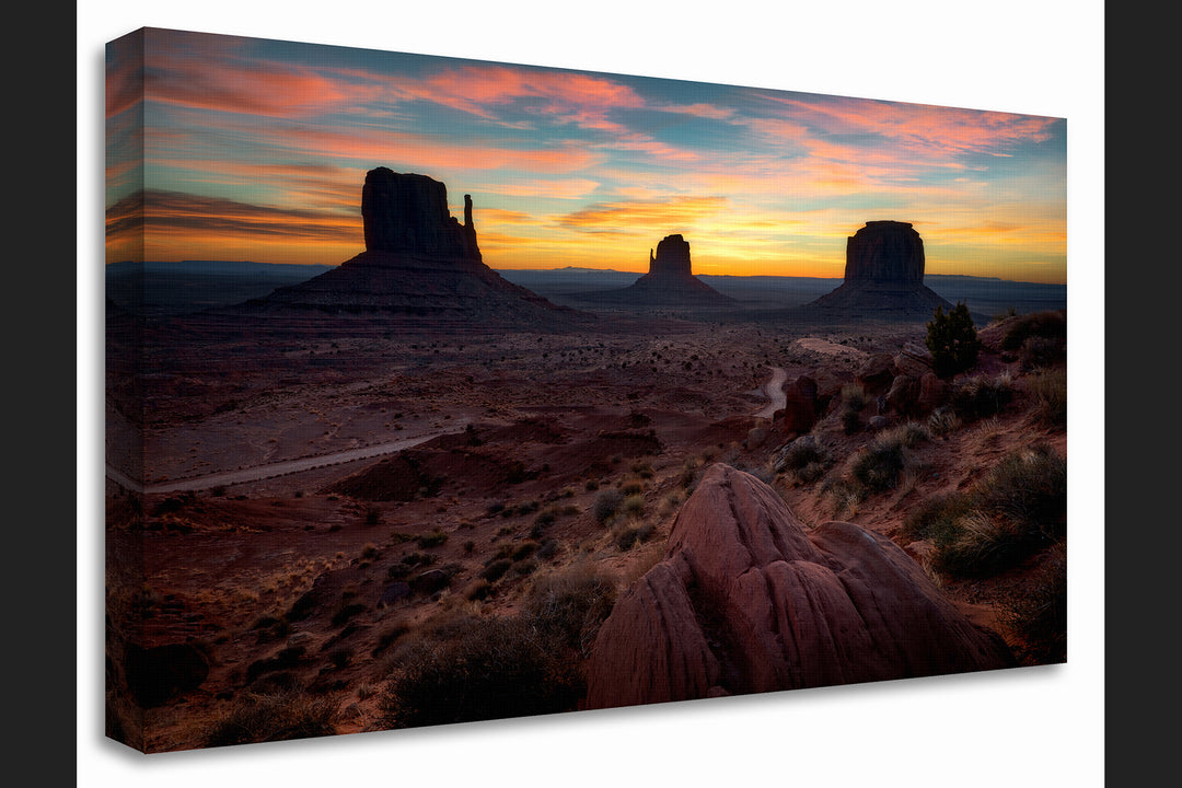 The Mittens at Sunrise, Monument Valley, AZ - Canvas Gallery Wrap