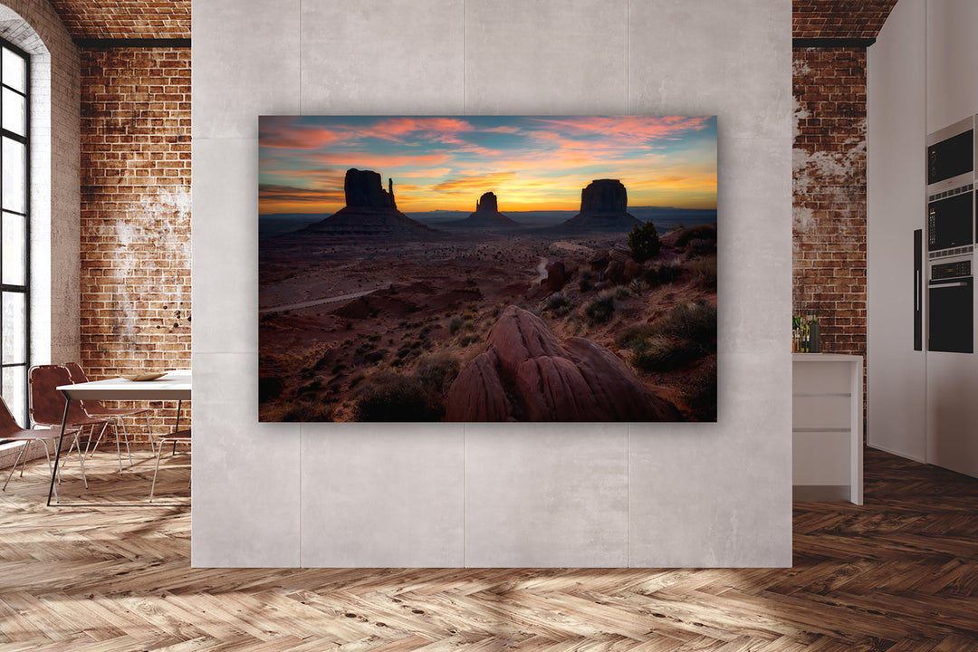 The Mittens at Sunrise, Monument Valley, AZ - Metal Print