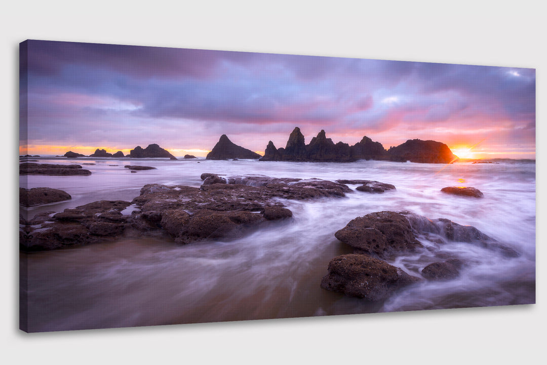 Seal Rock Sunset, Oregon Coast - Canvas Gallery Wrap