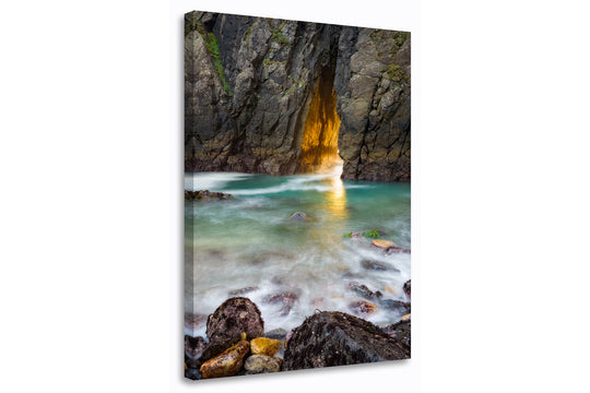 Harris Beach Sea Tunnel, Brookings, OR - Canvas Gallery Wrap