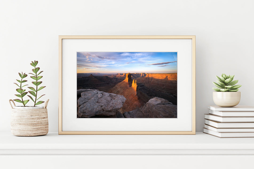 Canyon Country at Sunrise, Moab, UT - Framed Lustre Print
