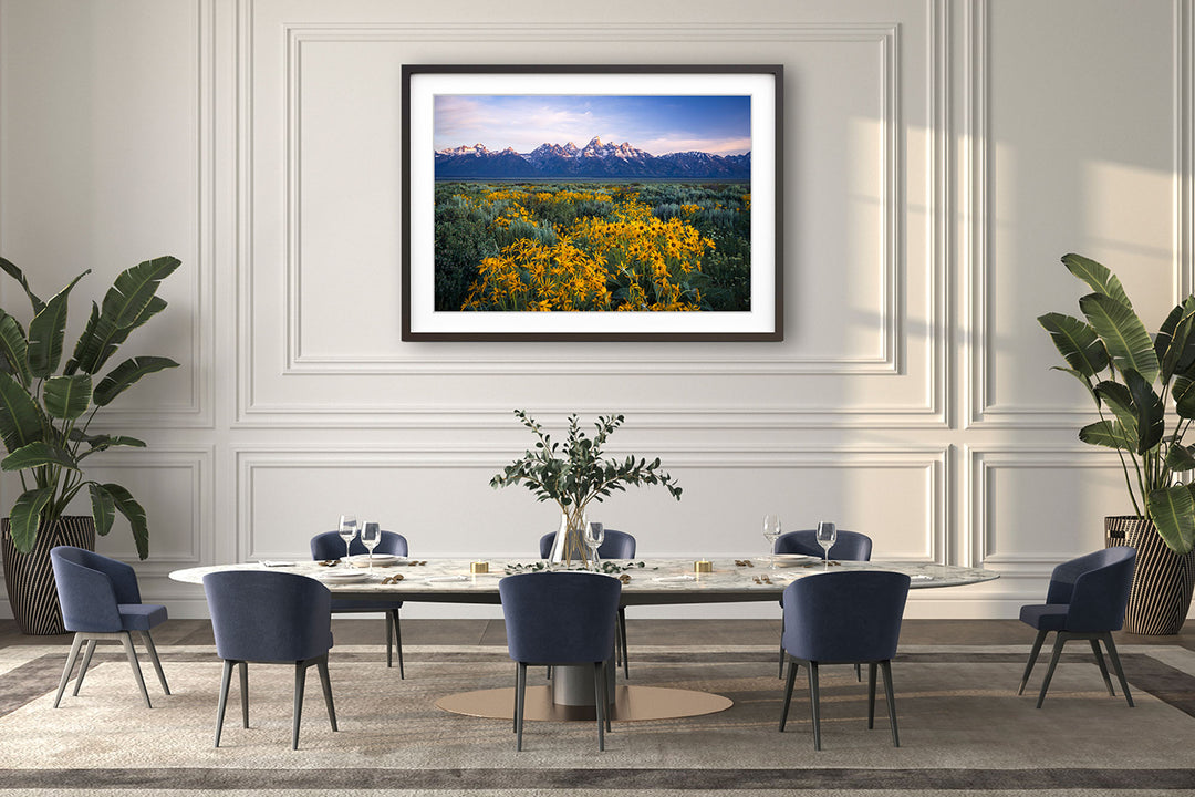 Teton Range and Wildflowers, Wyoming (Horizontal)