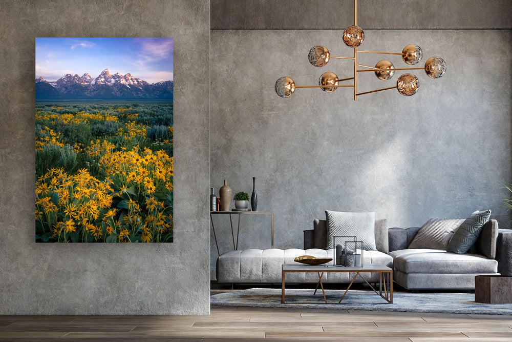 Teton Range and Wildflowers, Wyoming (Vertical)