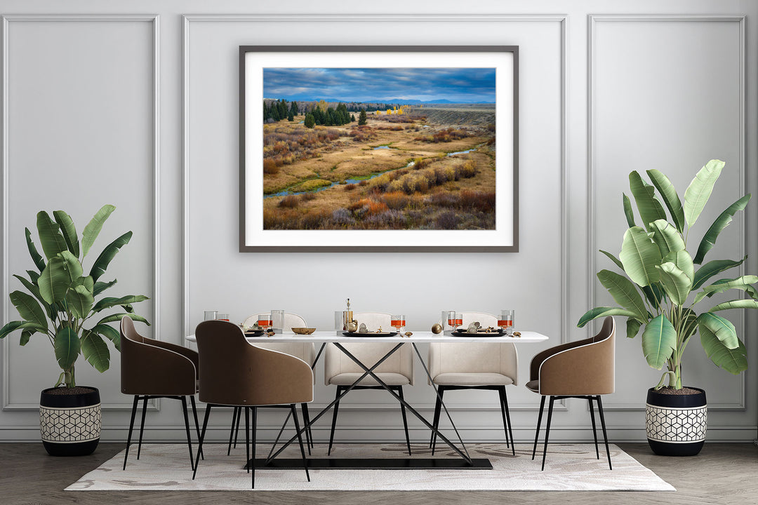 Blacktail Ponds Overlook, Grand Teton National Park, WY - Framed Lustre Print on Wall