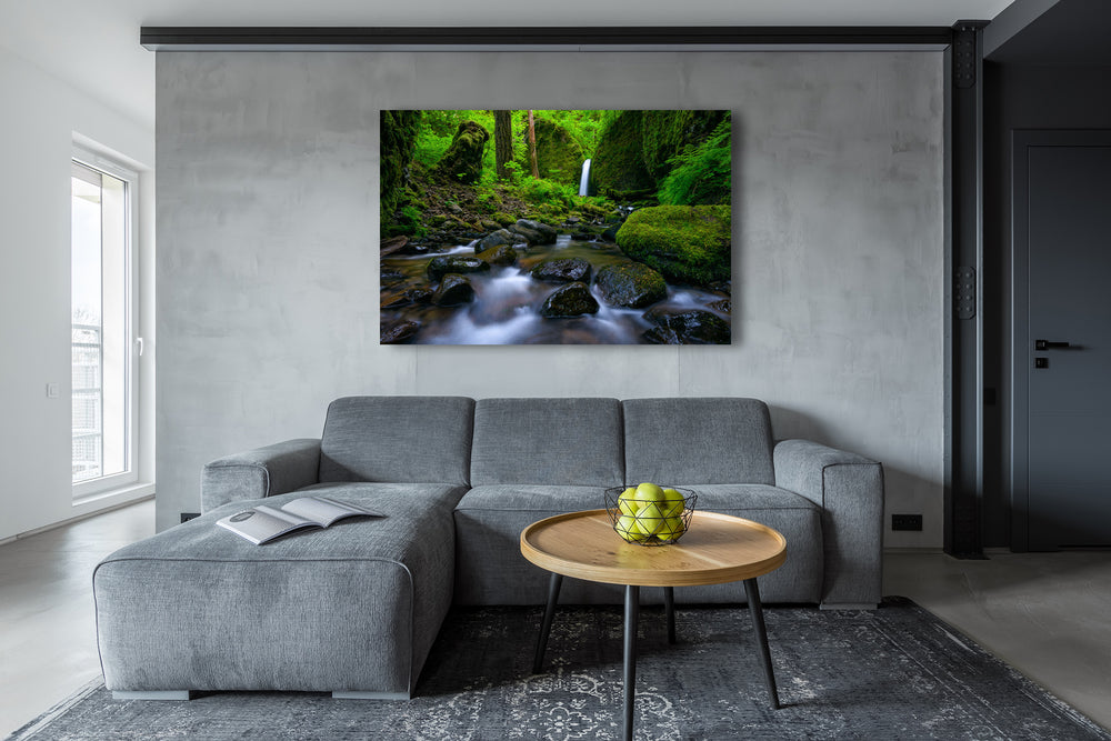 Mossy Grotto Falls, Columbia River Gorge, OR - Metal Print