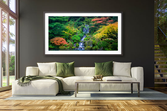 Autumn Colors at Portland Japanese Garden, OR - Framed Lustre Print
