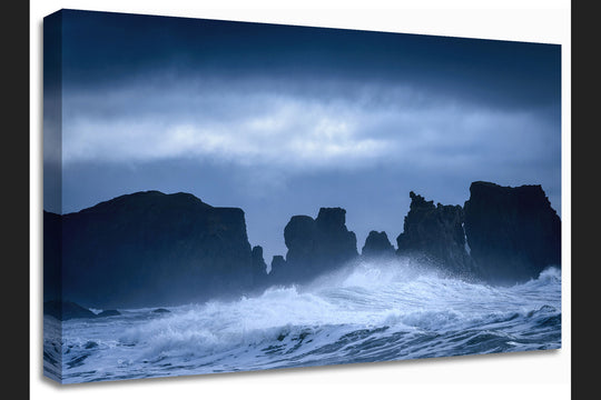 Storm Light on Sea Stacks, Bandon, OR - Canvas Gallery Wrap