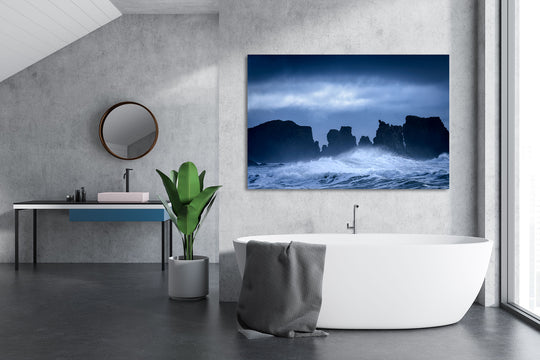 Storm Light on Sea Stacks, Bandon, OR - Metal Print