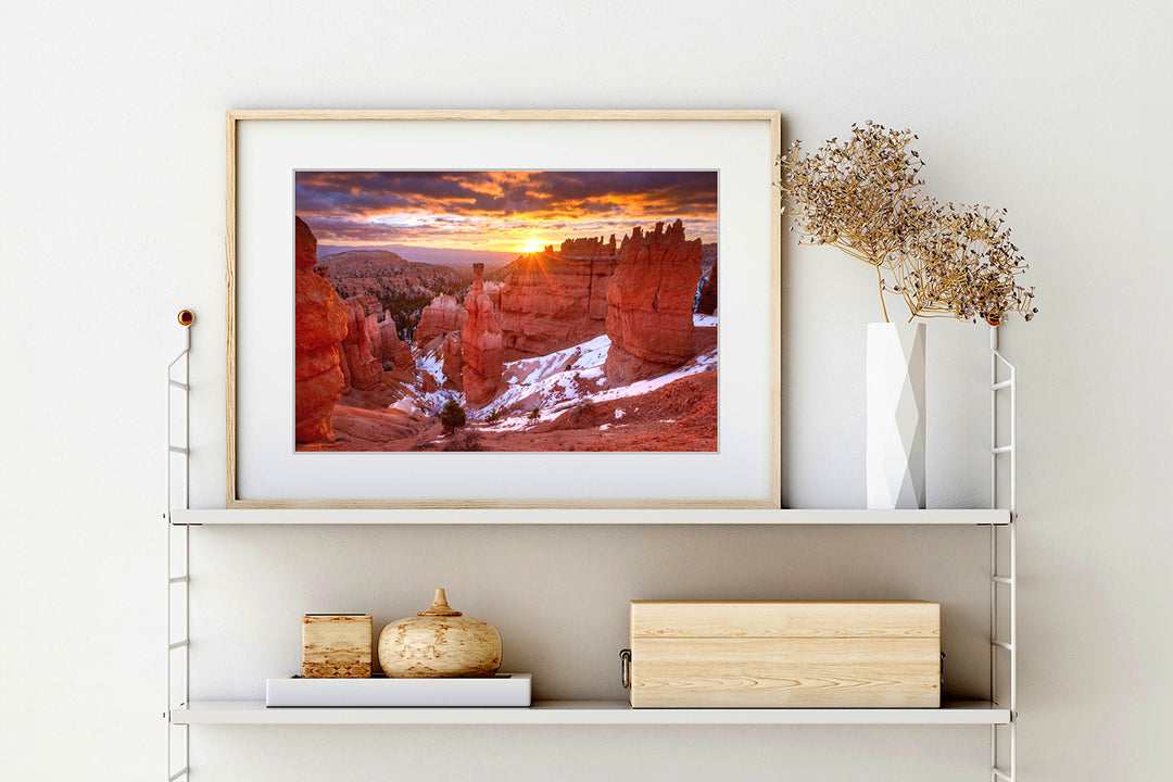 Thor's Hammer at Sunrise, Bryce Canyon National Park, Utah - Framed Lustre Print
