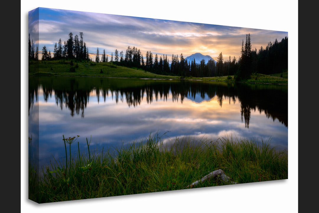 Tipsoo Lake and Mount Rainier, WA - Canvas Gallery Wrap
