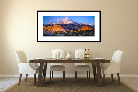 Pikes Peak and Garden of the Gods, CO - Framed Lustre Print on Wall