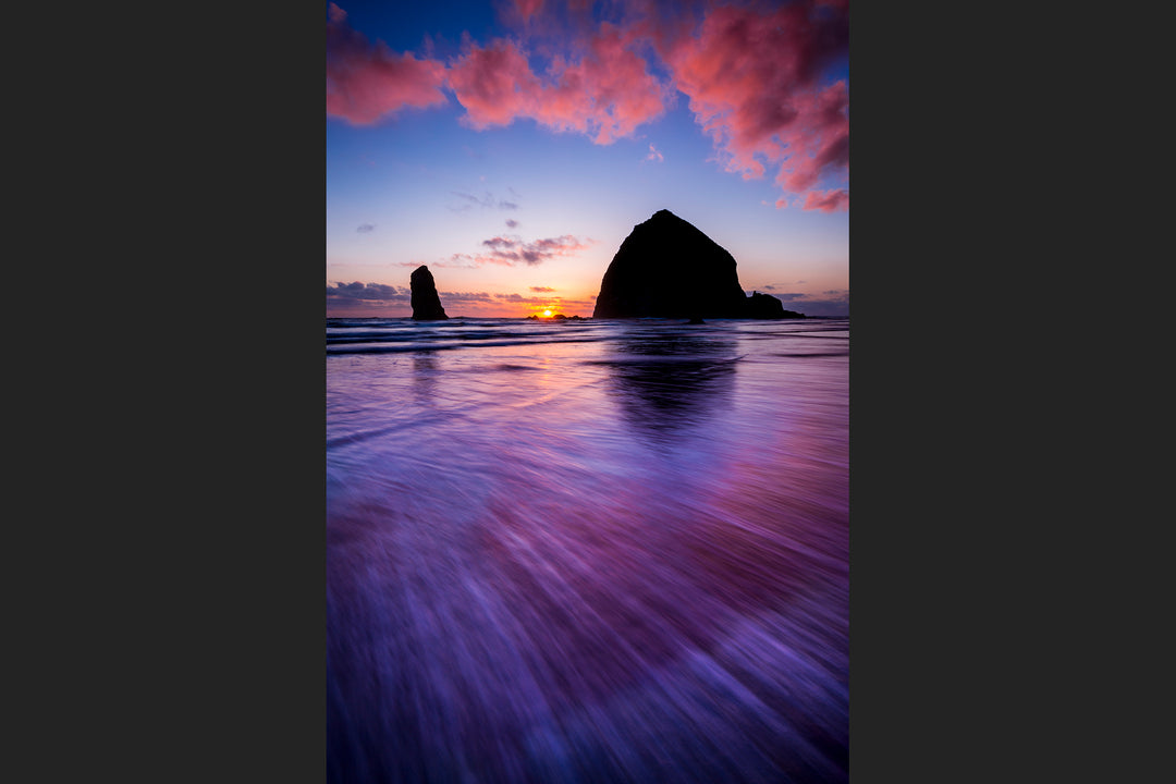 Vibrant Sunset at Cannon Beach, OR