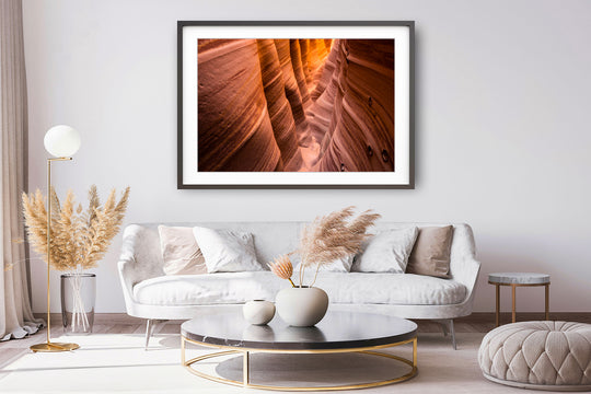 Zebra Slot Canyon, Escalante National Monument, UT - Framed Lustre Print on Wall